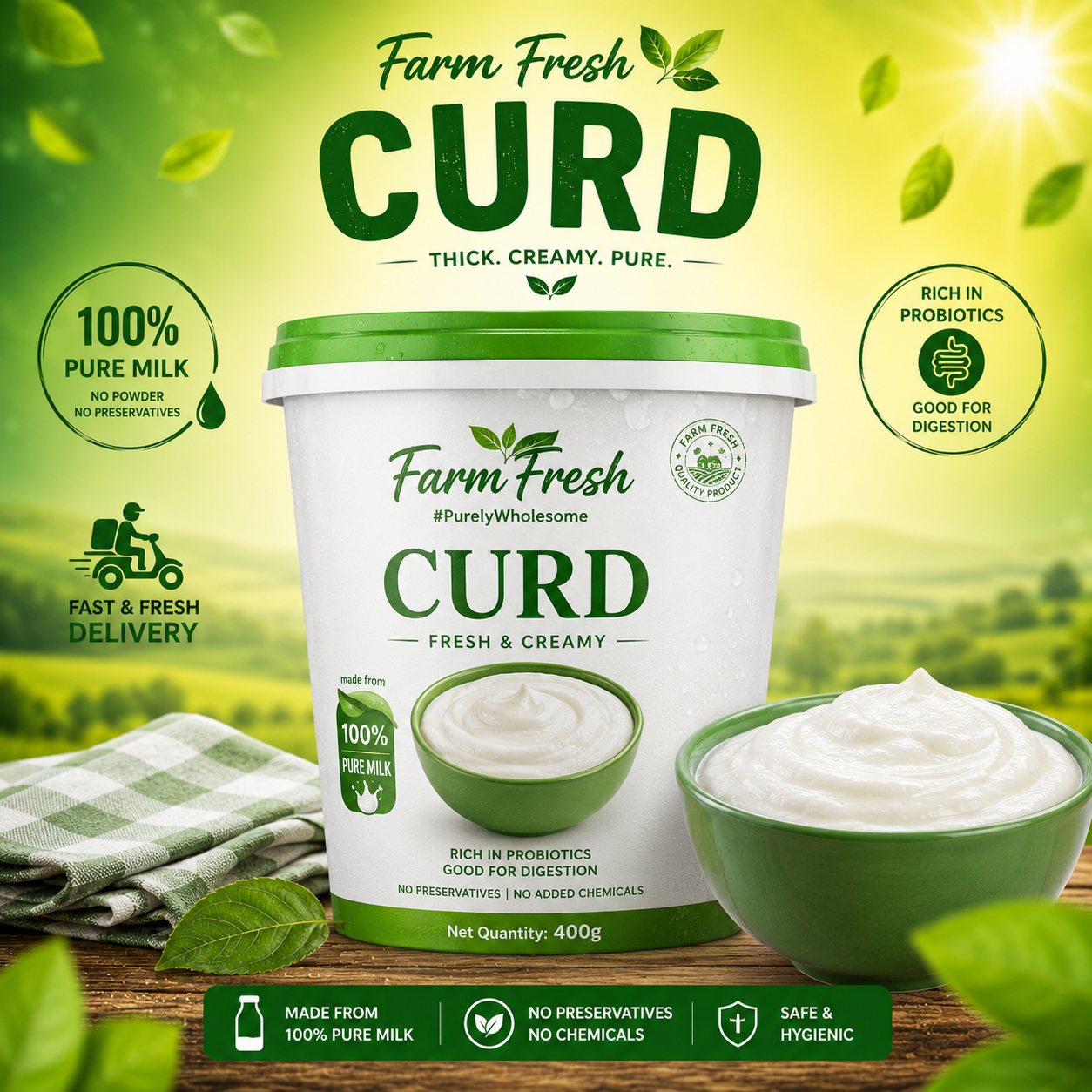 Farm Fresh Curd - 1kg