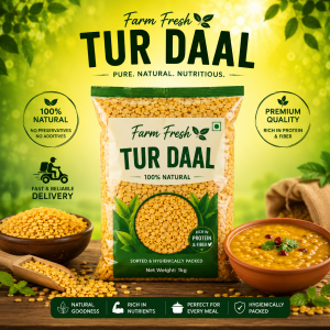 Farm Fresh Tur Dal (Toor Dal) - 1/2kg